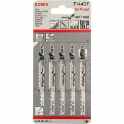 Bosch T144DF Jigsaw Blade For Wood 5-50mm (Pack Of 5) P/No. 2 608 634 567