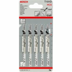 Bosch T101D Jigsaw Blade For Wood 10-45mm (Pack Of 5) P/No. 2 608 630 032