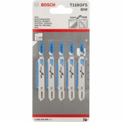 Bosch T118GFS Jigsaw Blades For Inox Pack Of P/No 2 608 636 496