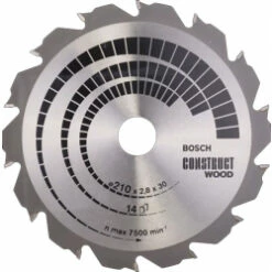 Bosch 210 X 30 X 14 Construct Wood Circular Saw Blade P/No. 2 608 640 634