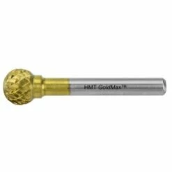 HMT Goldmax TCT Burr 12mm Bull 6mm Shank Ball 402010-0120