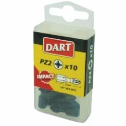 Dart PZ3 Impact Driver Bits, Box Of 10