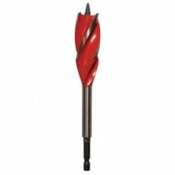 20mm X 159mm Addax Speed Auger With Red Flutes, Hexagon Shank