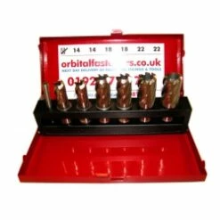 RUKO 7 Piece Mag Drill Short Series Cutter Set (2 X 14, 18, 22mm & 1 Pilot Pin)