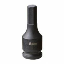 3/8" Square Drive 50mm Long 8mm Hexagon Bit Socket Black MHD06M08