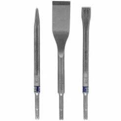 Bosch 3 Piece SDS-Plus Chisel Set, Point, Flat & Self Sharping Tile 2 607 019 159